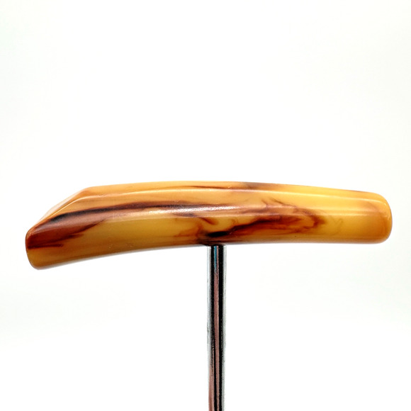 Vintage Corkscrew Bakelite Handle Marbled Butterscotch MCM Wine Opener Barware - Picture 3 of 7